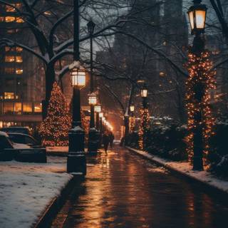 Street lights iPhone wallpaper