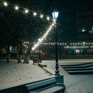 Street lights iPhone wallpaper