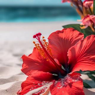 Hibiscus phone wallpaper