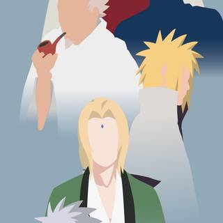 Naruto and Minato phone wallpaper