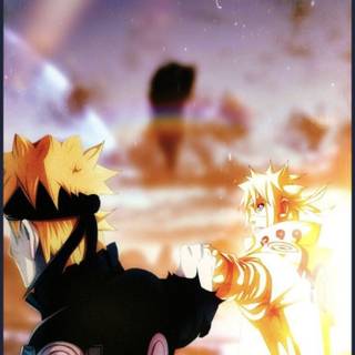 Naruto and Minato phone wallpaper