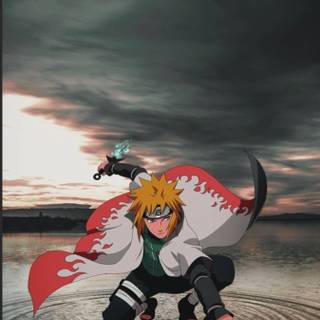 Naruto and Minato phone wallpaper