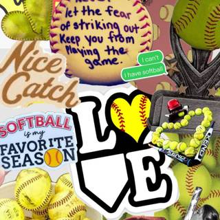Softball preppy wallpaper