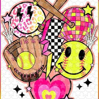 Softball preppy wallpaper