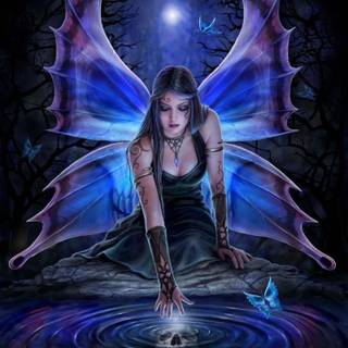 Dark fairy fantasy iPhone wallpaper