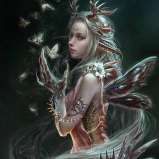 Dark fairy fantasy iPhone wallpaper