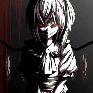 Anime psycho girl wallpaper