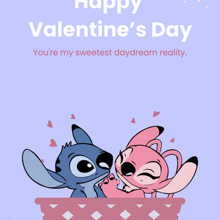 Stitch Happy Valentines Day wallpaper