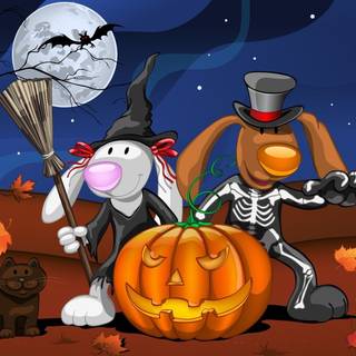 Cartoon pumpkin wallpaper