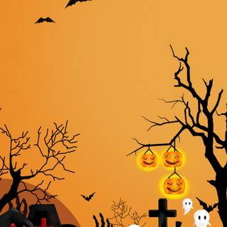 Cartoon pumpkin wallpaper