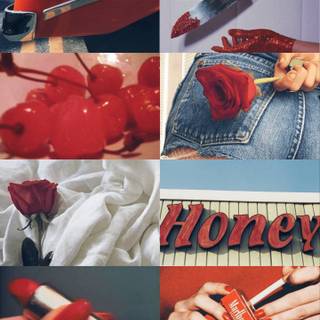 Red and blue aesthetic wallpaper