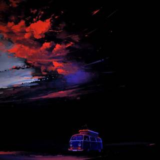 Red and blue aesthetic wallpaper