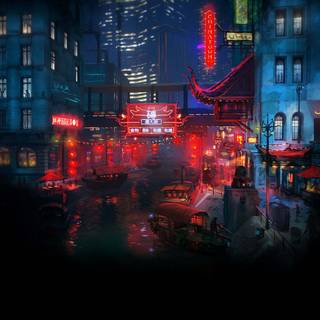 Red and blue aesthetic wallpaper