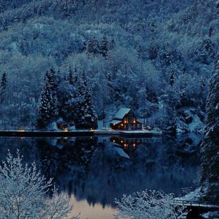 iPhone Norway winter wallpaper