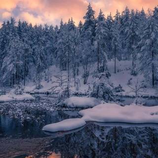 iPhone Norway winter wallpaper