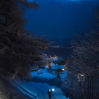 Night winter season wallpaper