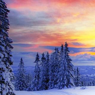 iPhone Norway winter wallpaper