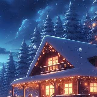 Winter house mobile wallpaper