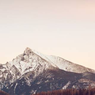 Minimalist mountain winter wallpaper