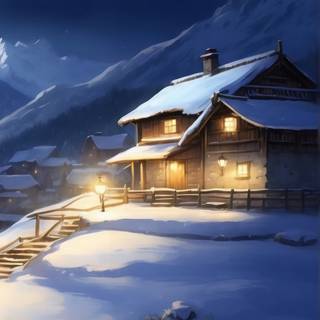 Winter house mobile wallpaper
