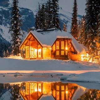 Winter house mobile wallpaper