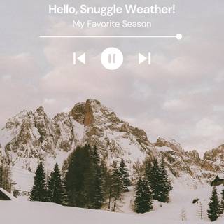 Minimalist mountain winter wallpaper