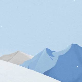 Minimalist mountain winter wallpaper