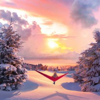 Winter iPad aesthetic wallpaper