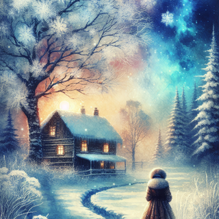 Winter house mobile wallpaper