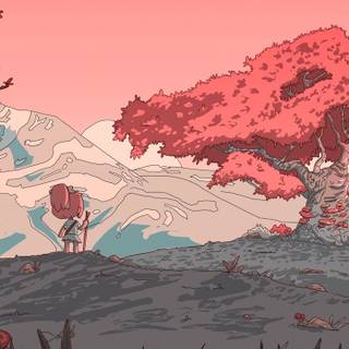 Lofi autumn desktop wallpaper
