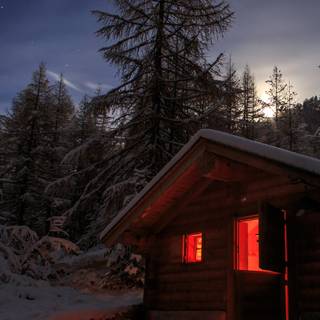 Winter house mobile wallpaper