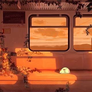 Cozy autumn lofi wallpaper