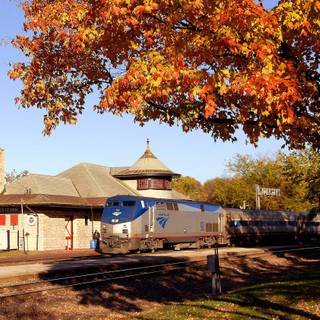 Train station autumn wallpaper