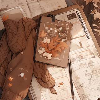 Autumn cozy anime wallpaper