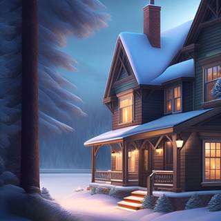 Winter house mobile wallpaper