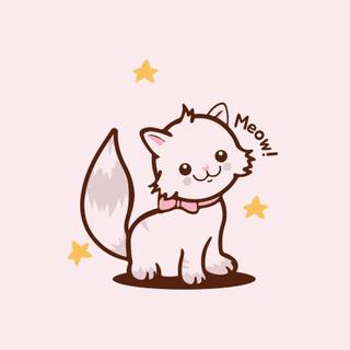 Cute autumn cat wallpaper