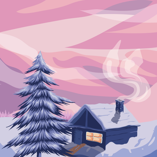 Winter house mobile wallpaper