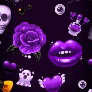 Black and purple Halloween wallpaper