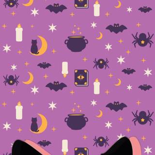 Black and purple Halloween wallpaper