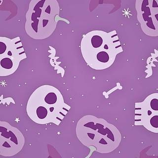 Purple Halloween collage wallpaper