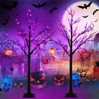 Black and purple Halloween wallpaper