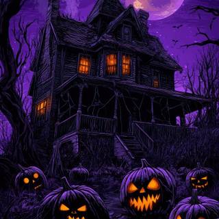 Black and purple Halloween wallpaper