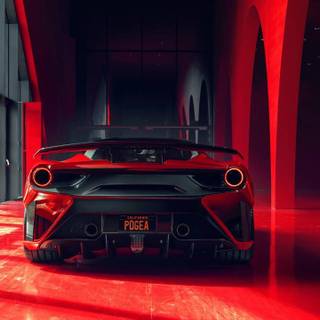 Red car phone 4k wallpaper