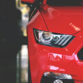 Red car phone 4k wallpaper