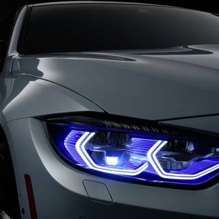 BMW headlight 4k wallpaper