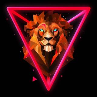 Minimalist lion head wallpaper