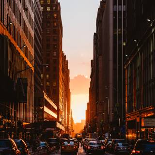 4k New York sunset wallpaper