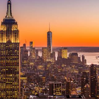 4k New York sunset wallpaper