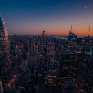 4k New York sunset wallpaper