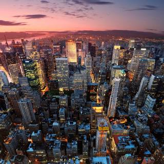 4k New York sunset wallpaper